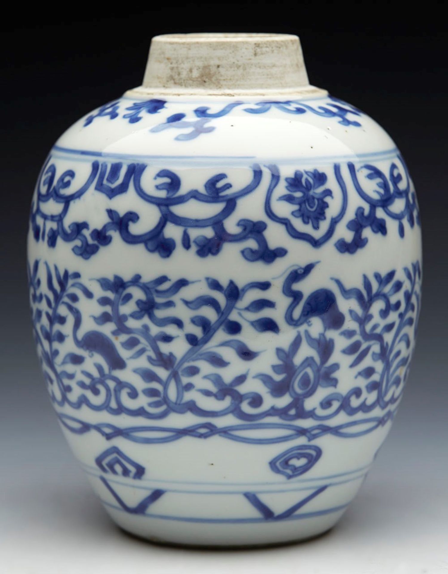 Antique Chinese Kangxi Jar With Exotic Birds 1662 - 1722 - Image 10 of 10