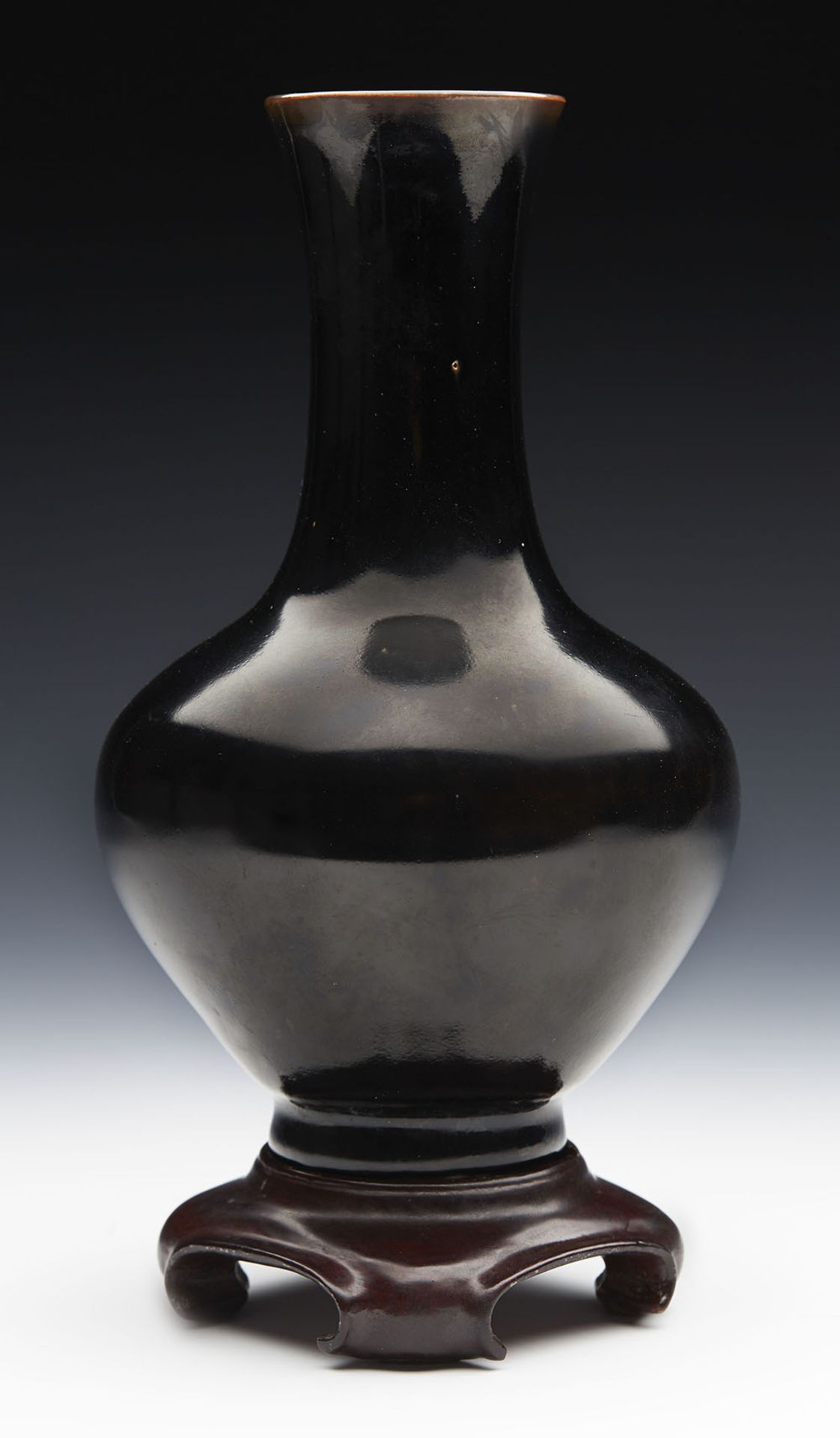Antique Chinese Kangxi Brown/Black Glazed Bottle Vase 1662-1722 - Image 3 of 8