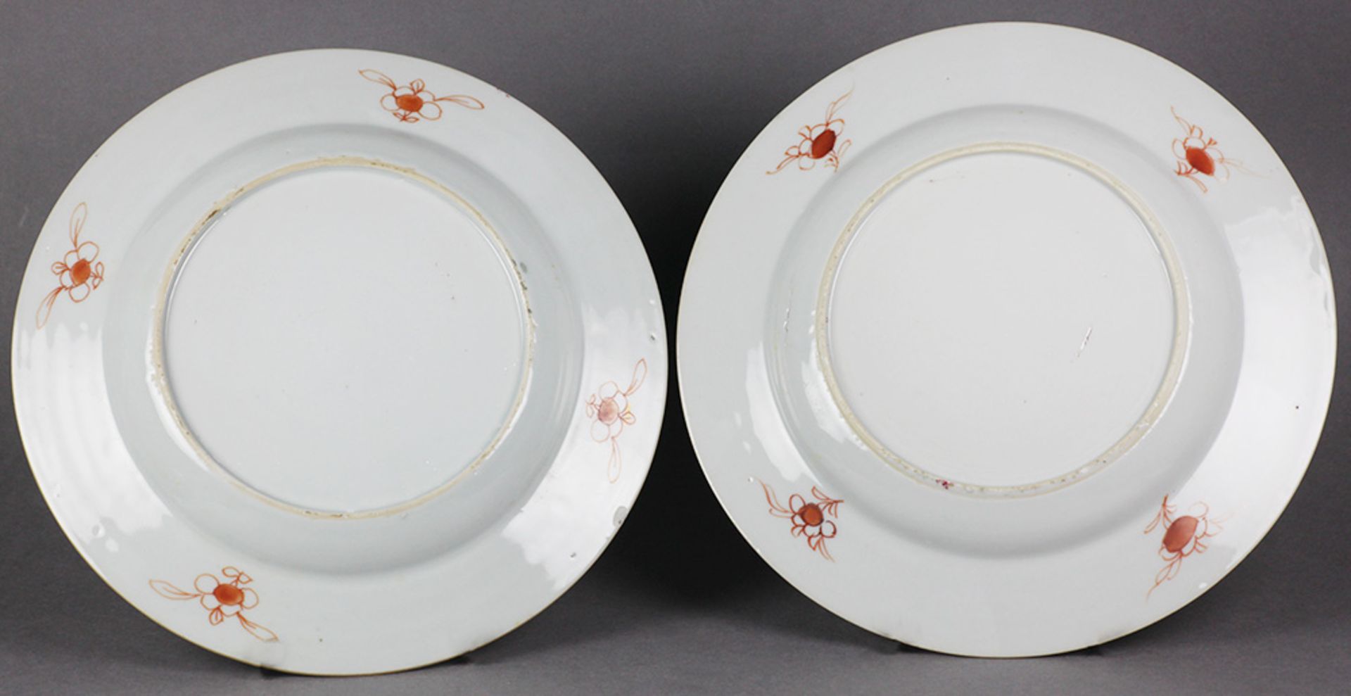 Pair Antique Chinese Bianco Sopra Bianco Floral Plates 18Th C. - Image 6 of 10