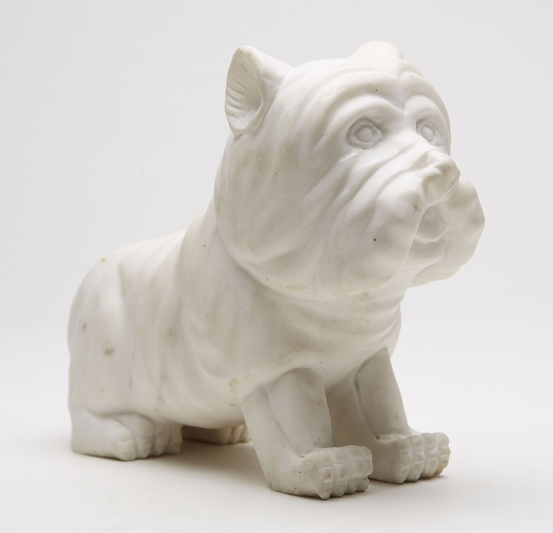 Art Deco Italian Alabaster Carved Terrier Dog C.1930