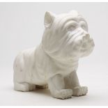 Art Deco Italian Alabaster Carved Terrier Dog C.1930