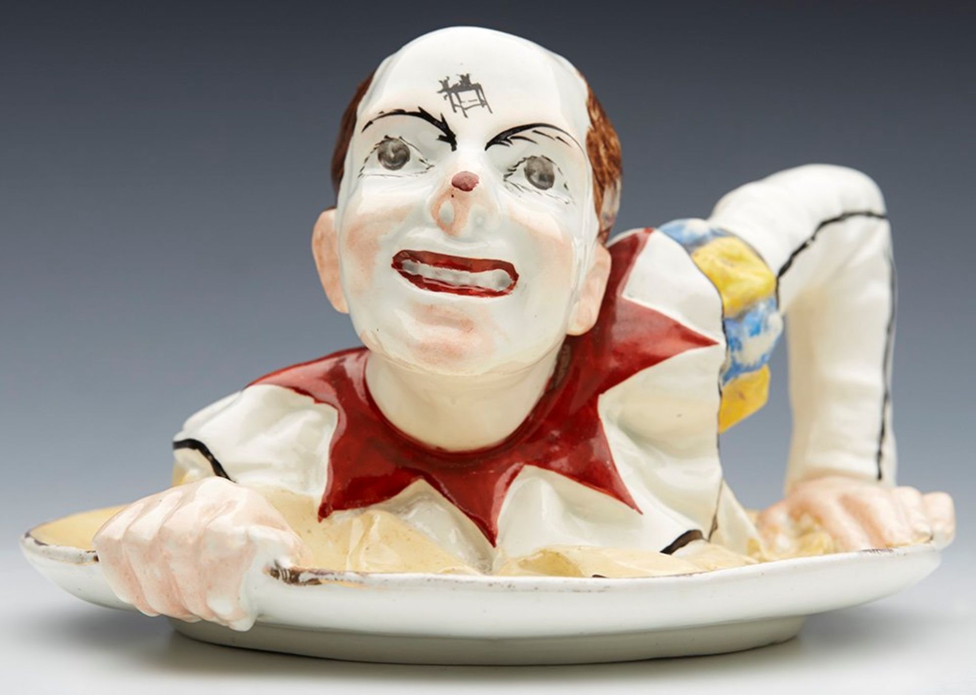 Vintage Continental Circo Zaeo Clown Chamberstick 20Th C.