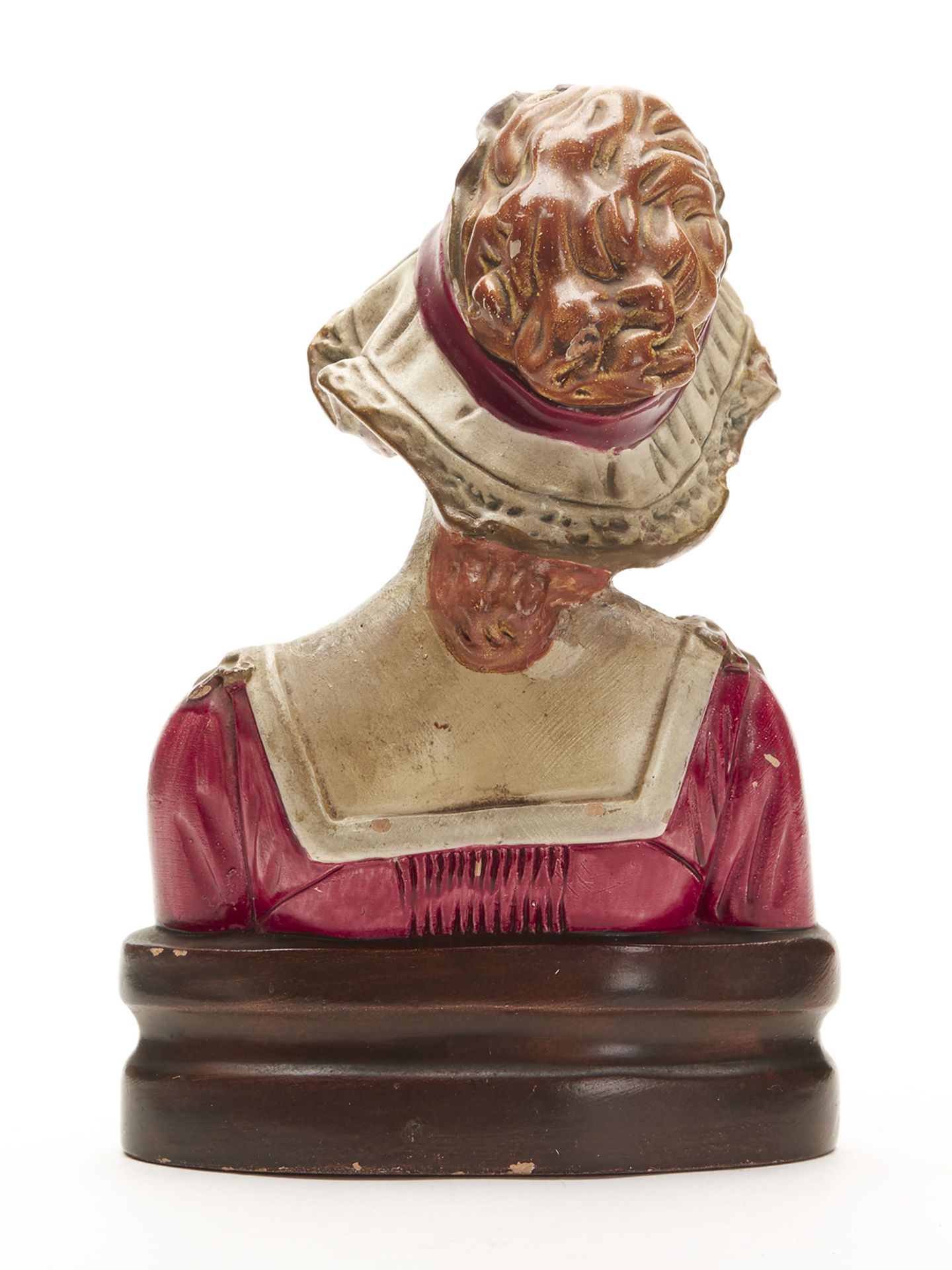 Art Nouveau Austrian Painted Pottery Bust Of Lady C.1900 - Image 3 of 8