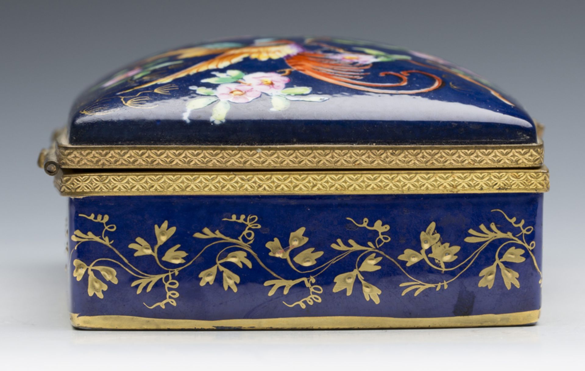 Antique Paris Design Limoges Lidded Casket With Birds Late 19Th C. - Image 14 of 19