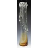 Vintage Scandinavian Art Glass Vase With Trailing 20Th C.