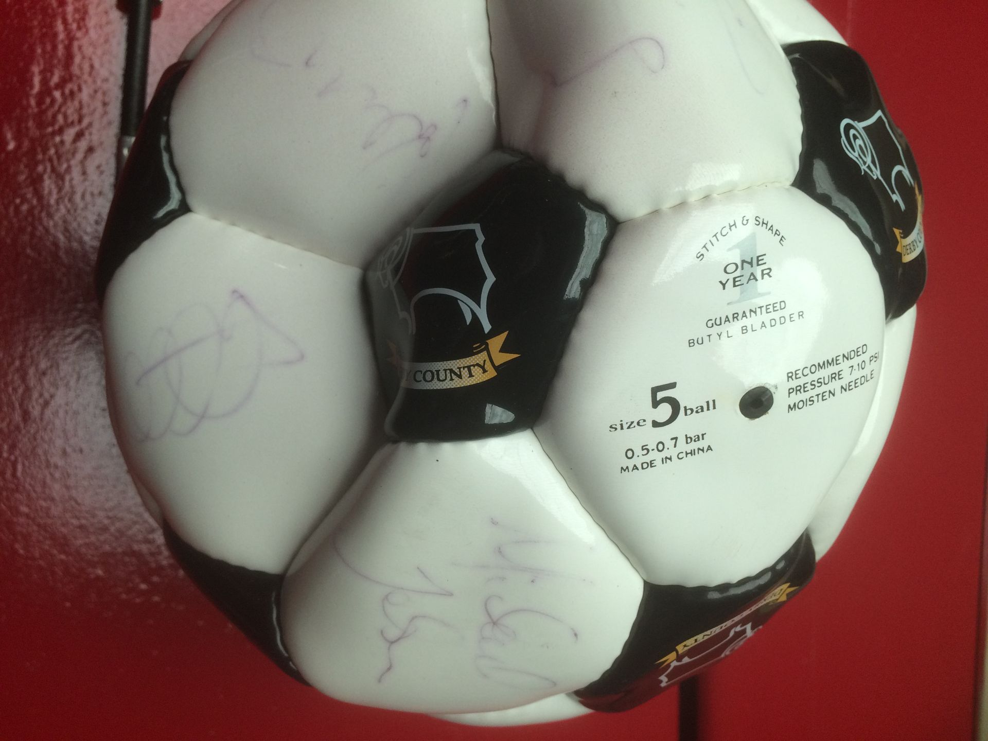 genuine signed Derby County football - Image 3 of 3