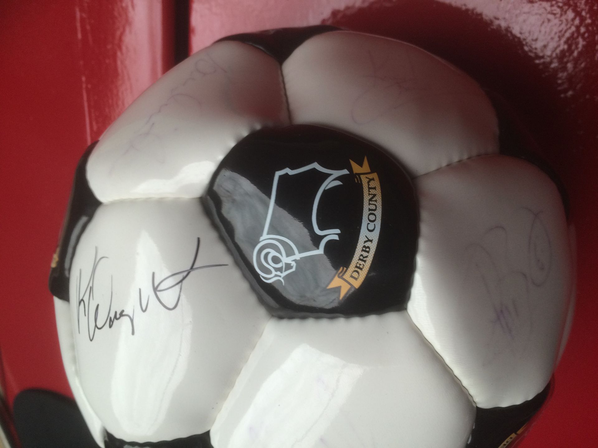 genuine signed Derby County football