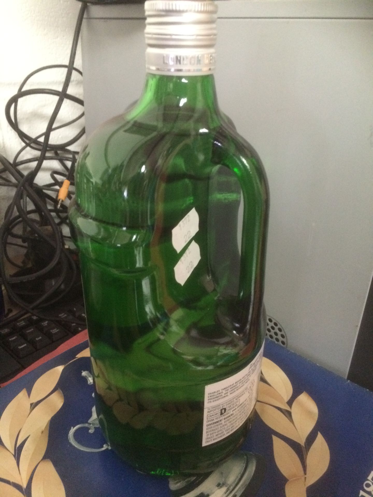 1 bottle Tanquaray gin. 1.75l bottle rare - Image 3 of 3