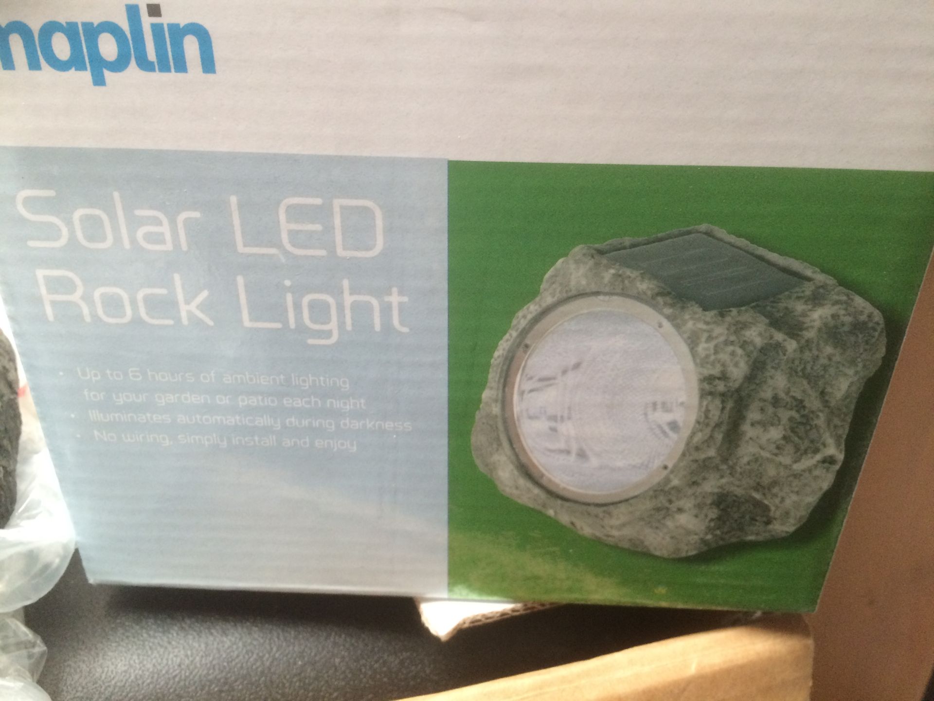 Solar " rock " garden lights 1 lot of 5 units