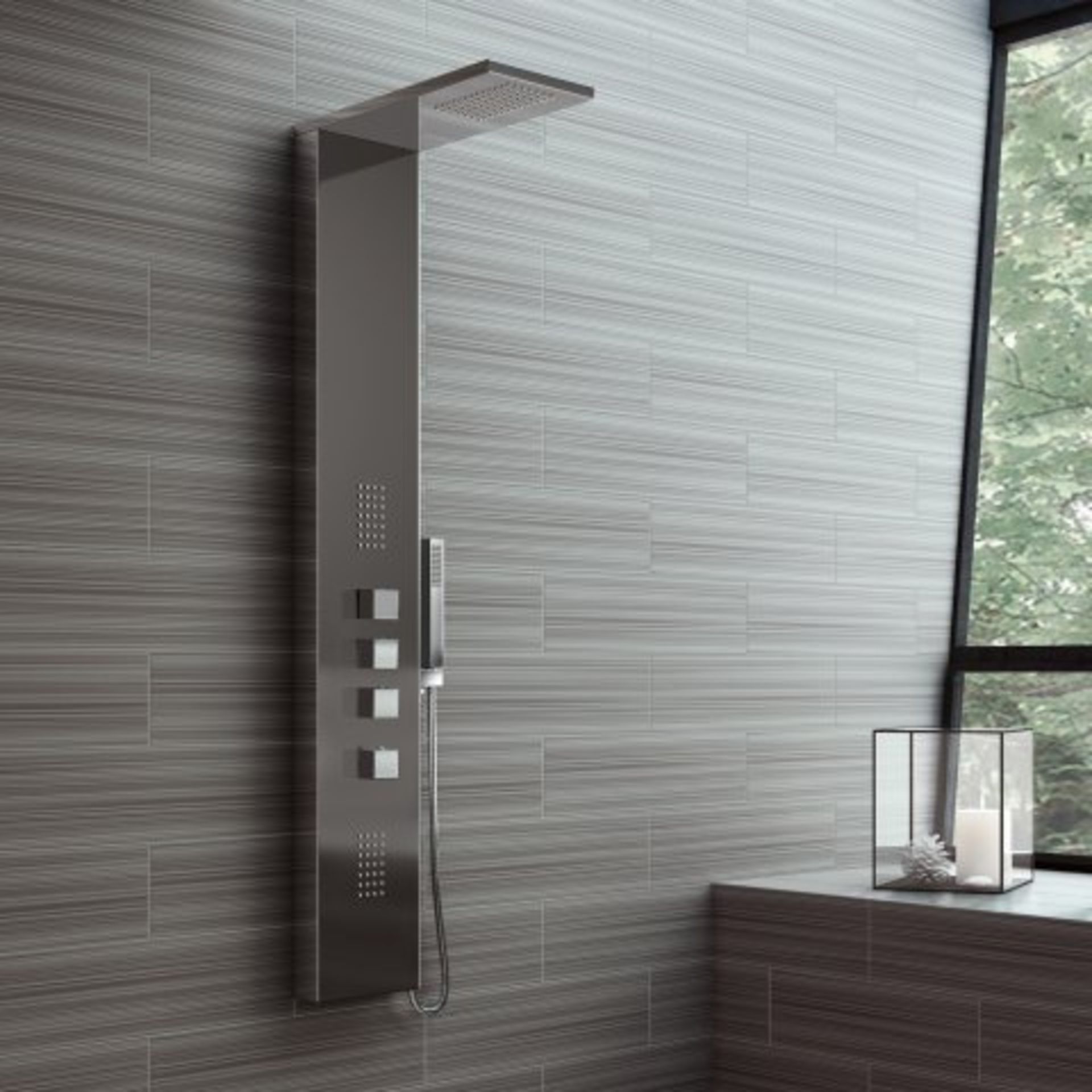 (AA10) Black Shower Panel Tower & Luxury Body Jets. RRP £599.99. Feel inspired with our premium