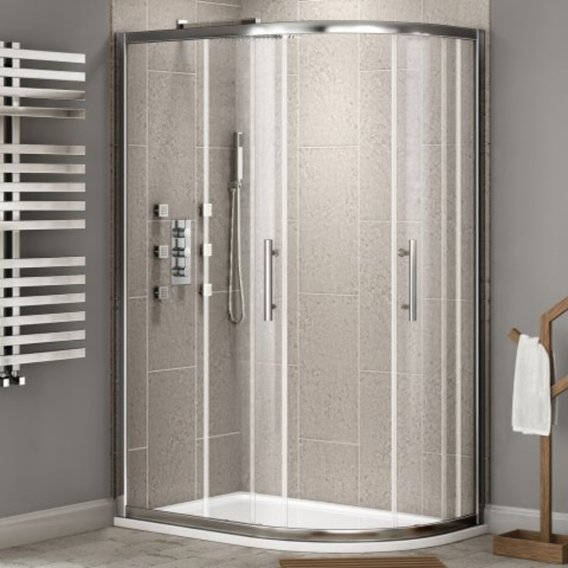 (AA34) 760x900mm - 8mm - Premium EasyClean Offset Quadrant Shower Enclosure - Reversible. RRP £399. - Image 2 of 5