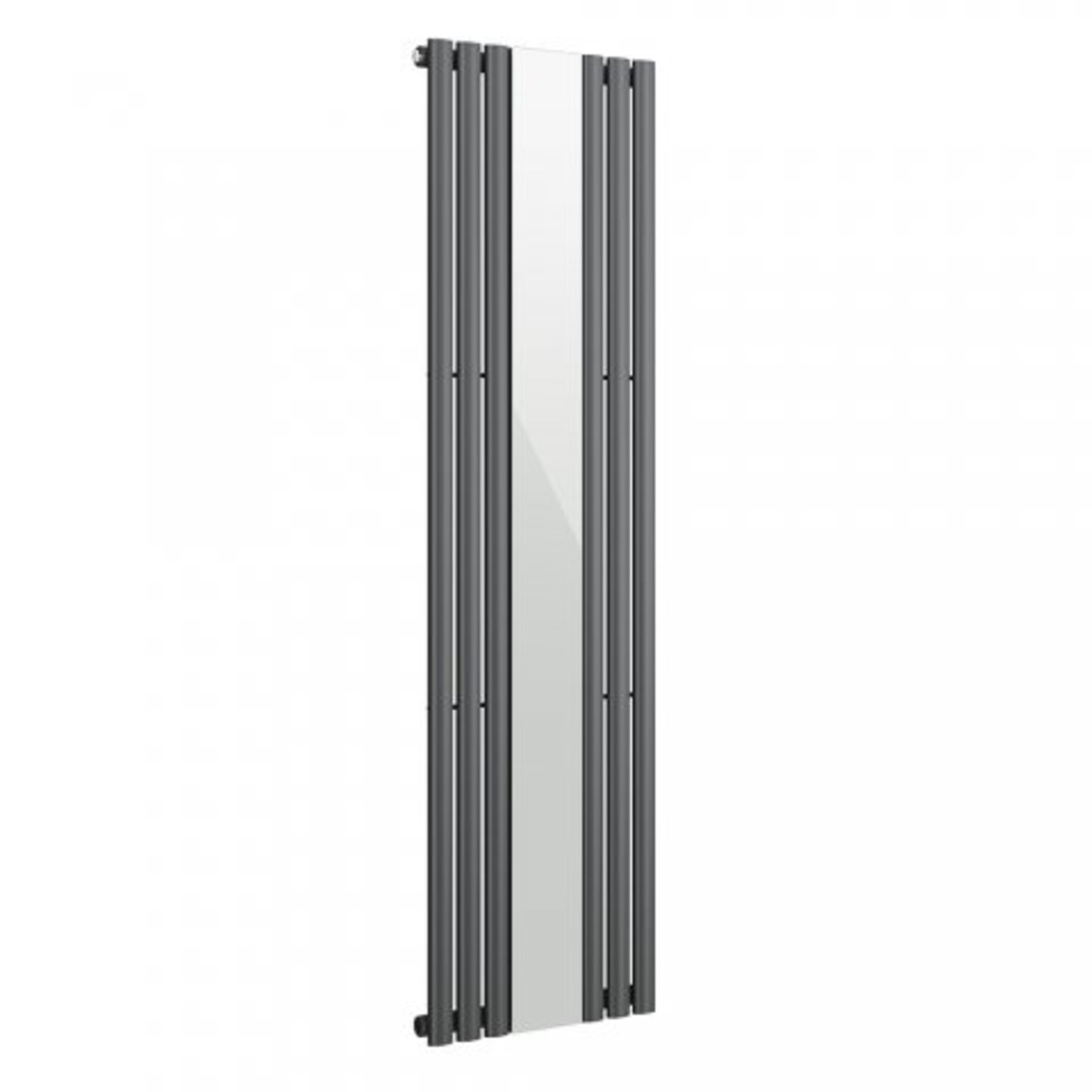 (AA20) 1800x500mm Mirrored Anthracite Single Oval Panel Radiator. RRP £499.99. Designer Touch This - Image 3 of 4