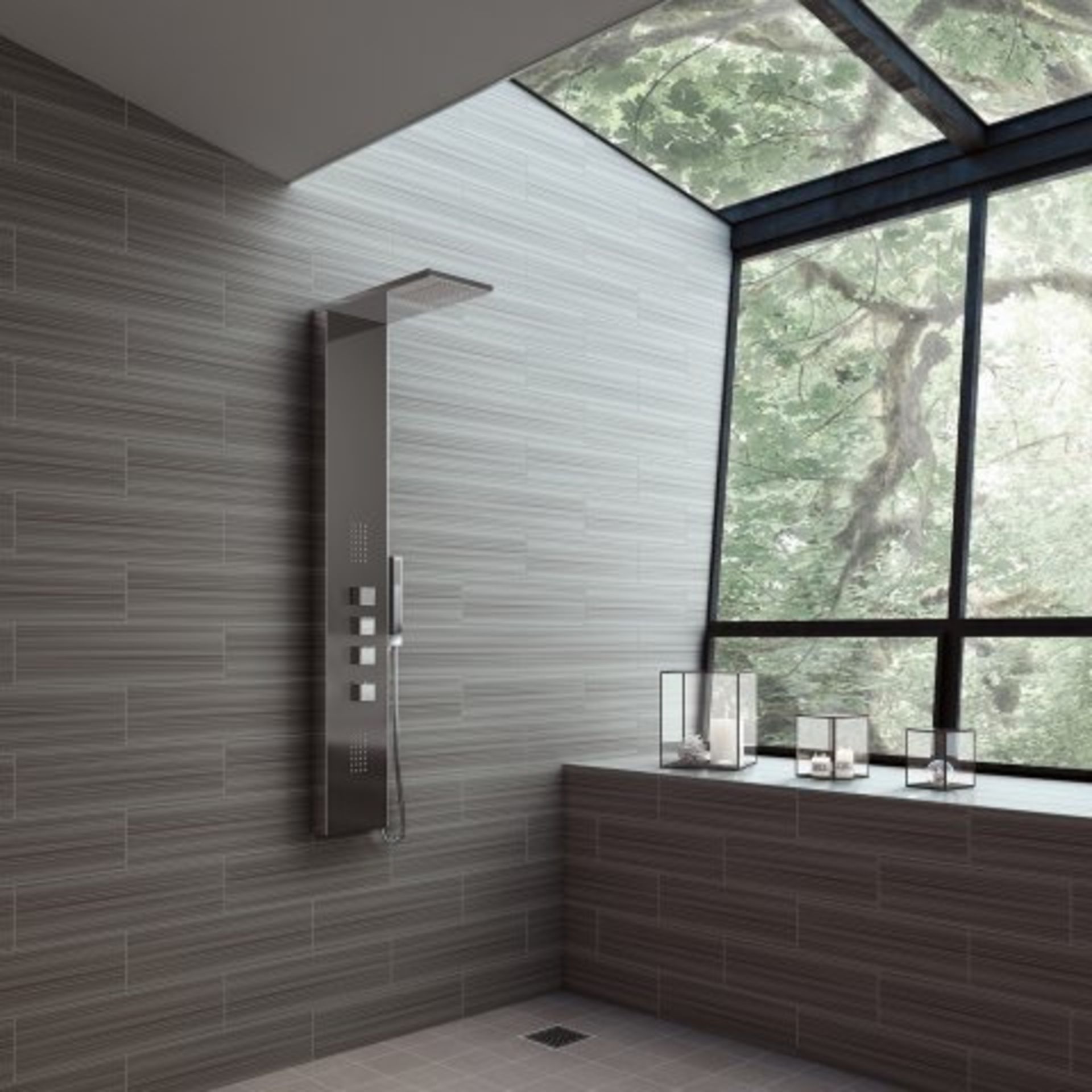 (AA10) Black Shower Panel Tower & Luxury Body Jets. RRP £599.99. Feel inspired with our premium - Image 2 of 5
