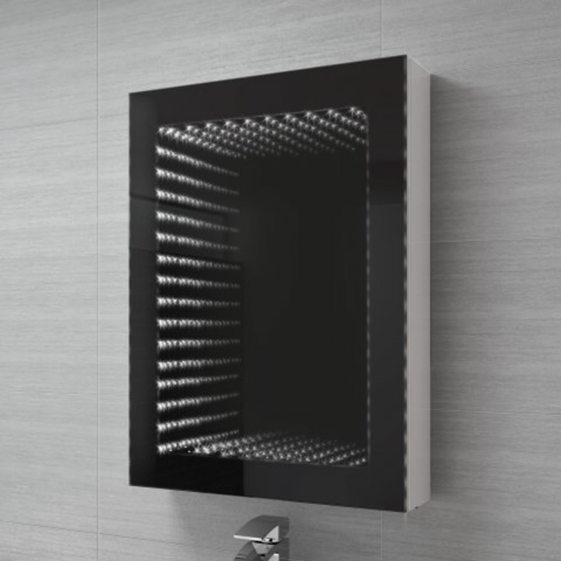 (AA12) 500x700mm Stellar Illuminated Infinity Mirror Cabinet & Shaver Socket. RRP £599.99. The