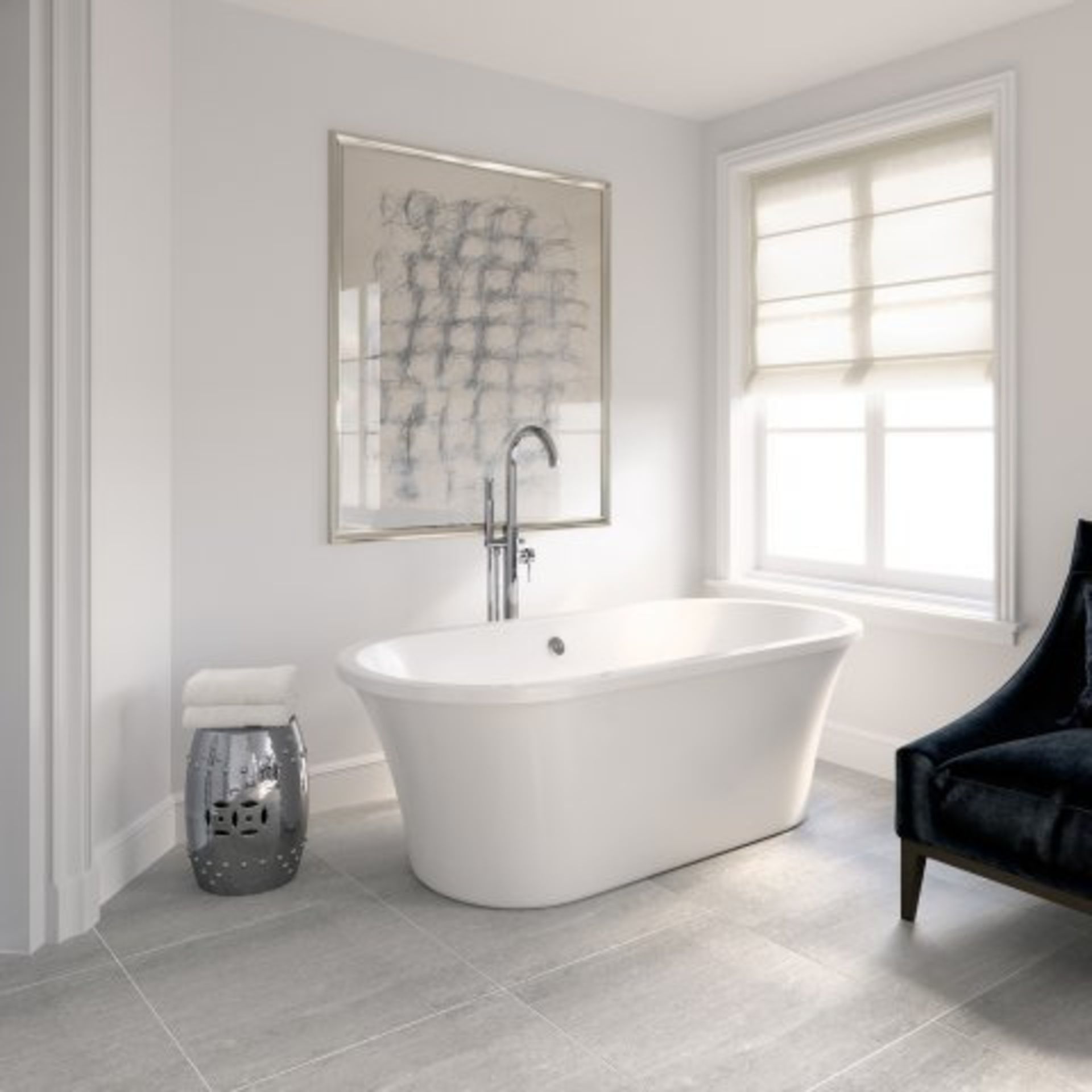 (AA8) 1700 x 800mm Kate Freestanding Bath - Large Freestanding Range Showcasing contemporary clean - Image 2 of 4