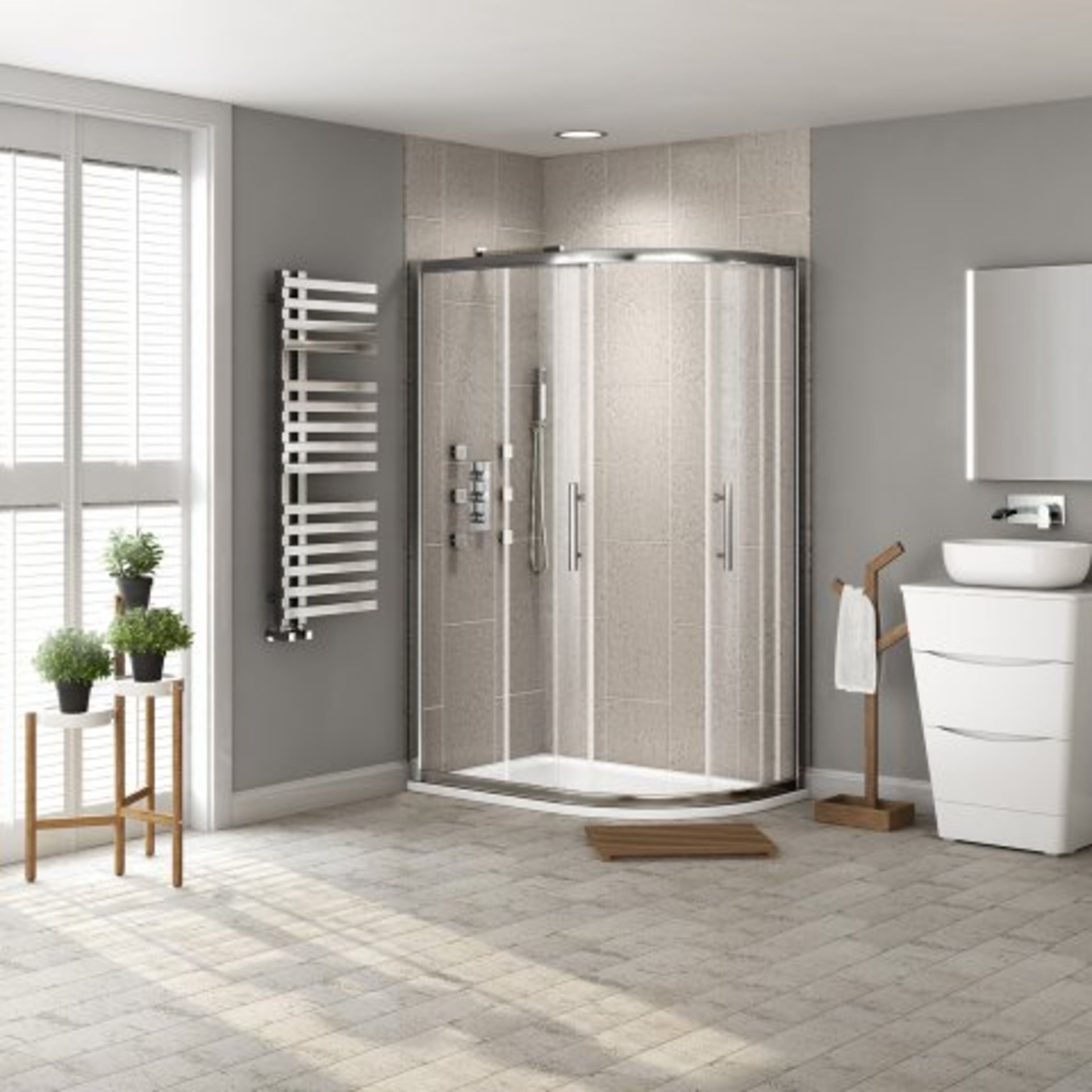 (AA34) 760x900mm - 8mm - Premium EasyClean Offset Quadrant Shower Enclosure - Reversible. RRP £399. - Image 4 of 5