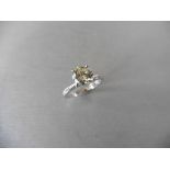 1.27ct diamond solitaire ring with a brilliant cut diamond. K colour and I1 clarity. Set in a