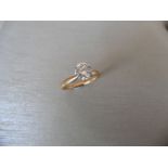 1.01ct Diamond solitaire ring with a brilliant cut diamond (enhanced stone), F/G colour and Si3