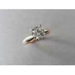 2.32ct Diamond solitaire ring. Set in 18ct gold, size M. H colour, si3 clarity ( enhanced stone ).