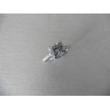 1.55ct diamond set solitaire ring set with a princess cut diamond in the centre, I colour, I1