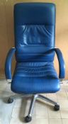 Set of 4 Leather Executive Chairs