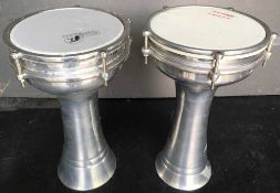 A Pair of Aluminium Bongo Drums