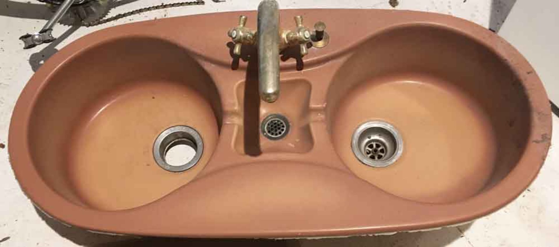 Double Bowl Sink with Taps