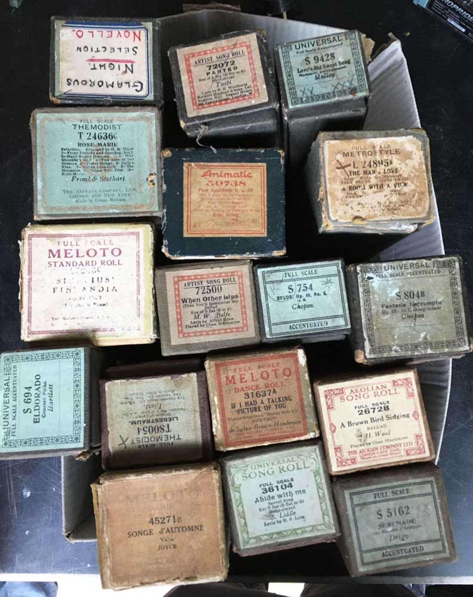 17 x Pianola Music Rolls