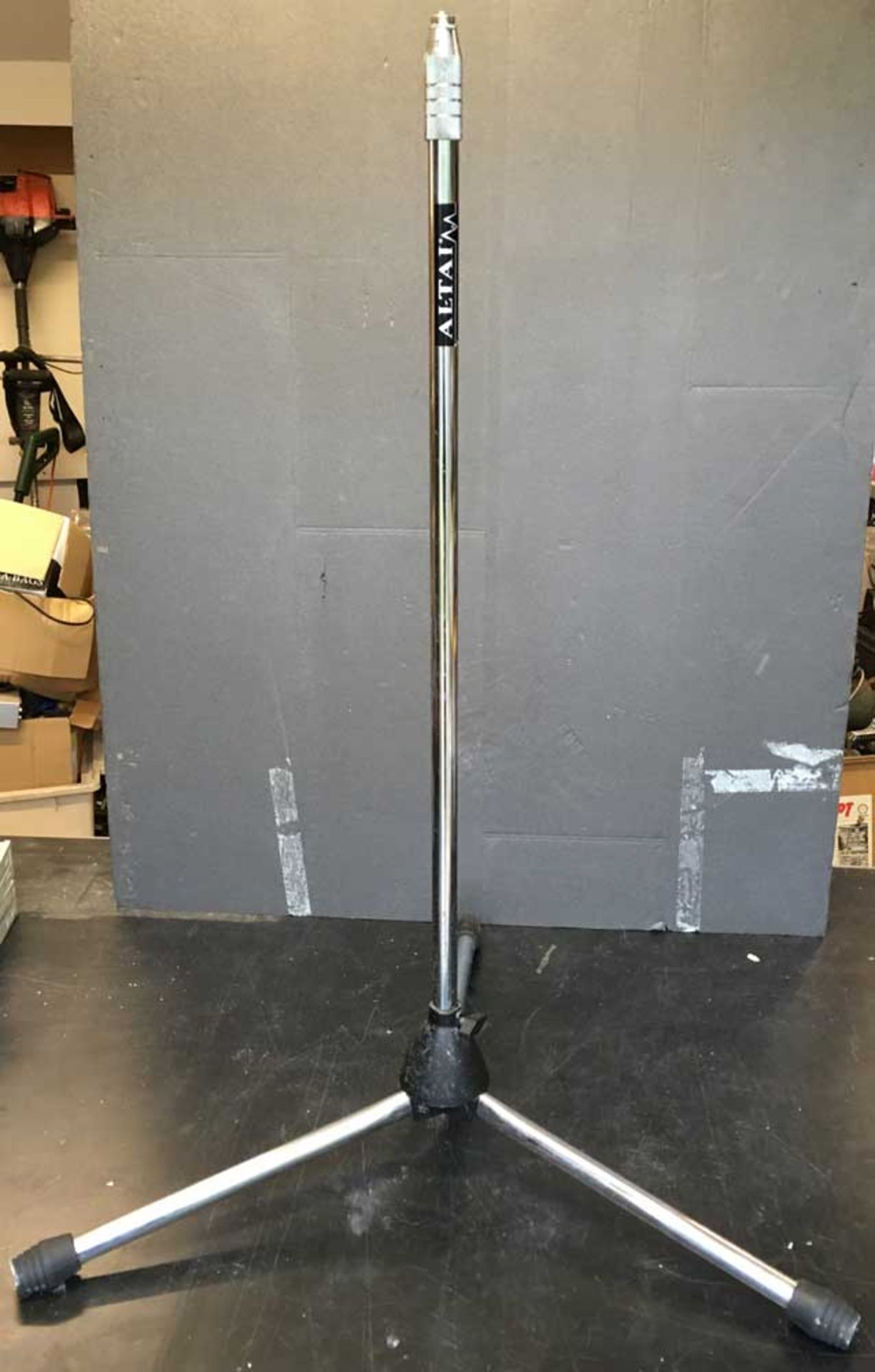 A Chrome Microphone Stand