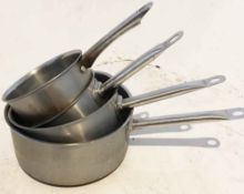 4 Stainless Steel Saucepans