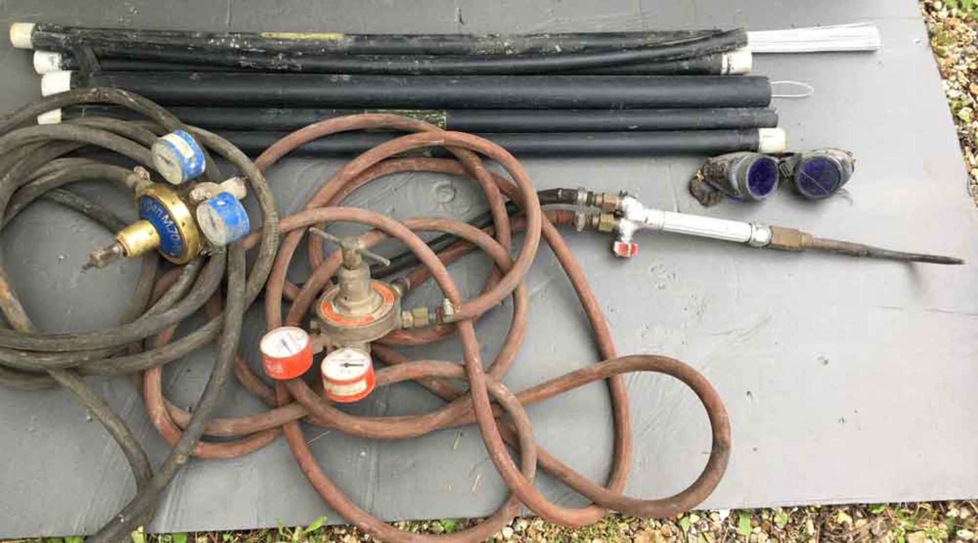 Oxy-Acetylene Welding Torch, Hoses, Gauges