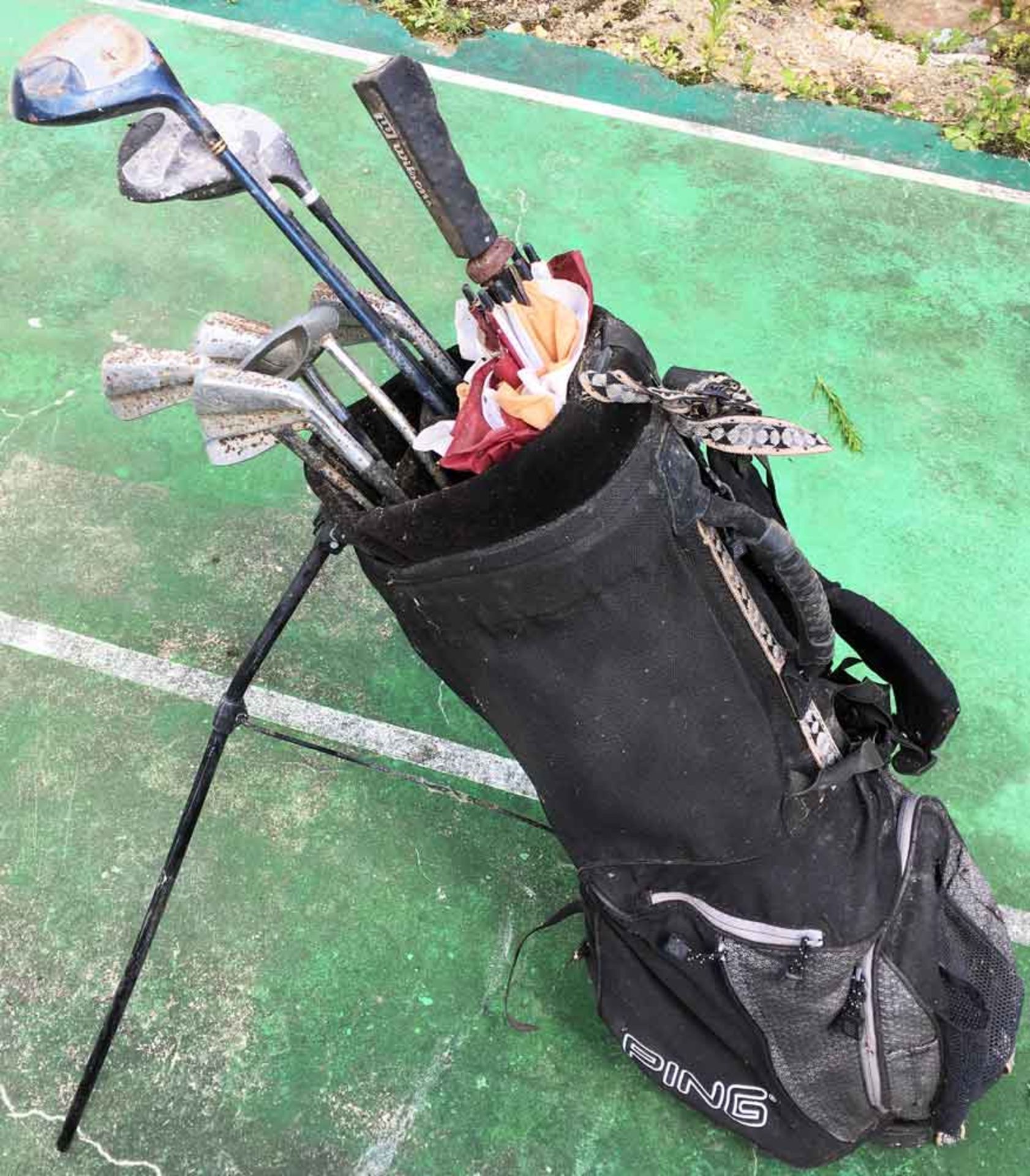 Ping Golf Bag with Clubs & Drivers