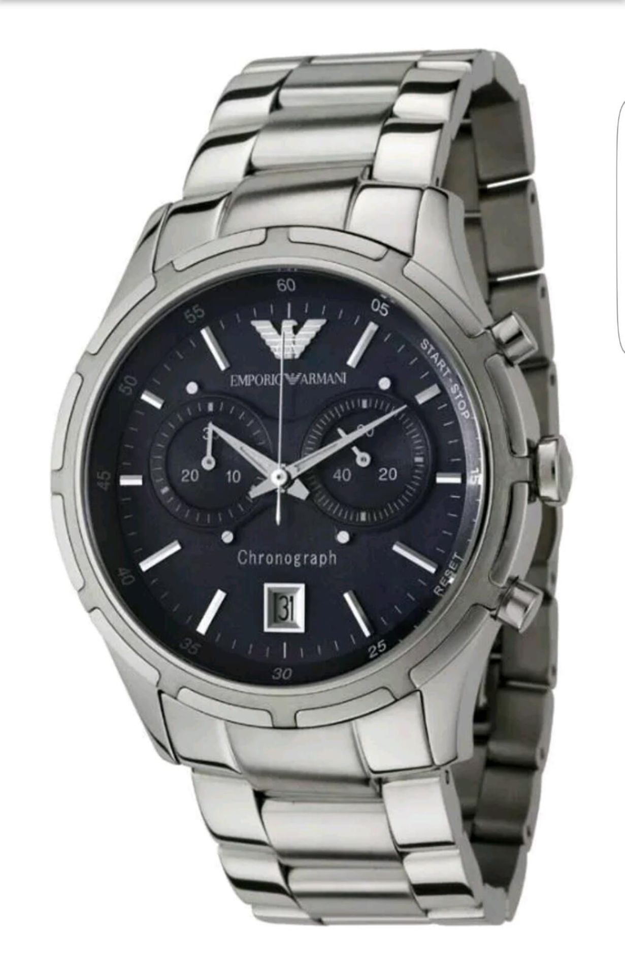 BRAND NEW EMPORIO ARMANI AR0583, GENTS DESIGNER CHRONOGRAPH WATCH, COMPLETE WITH ORIGINAL ARMANI