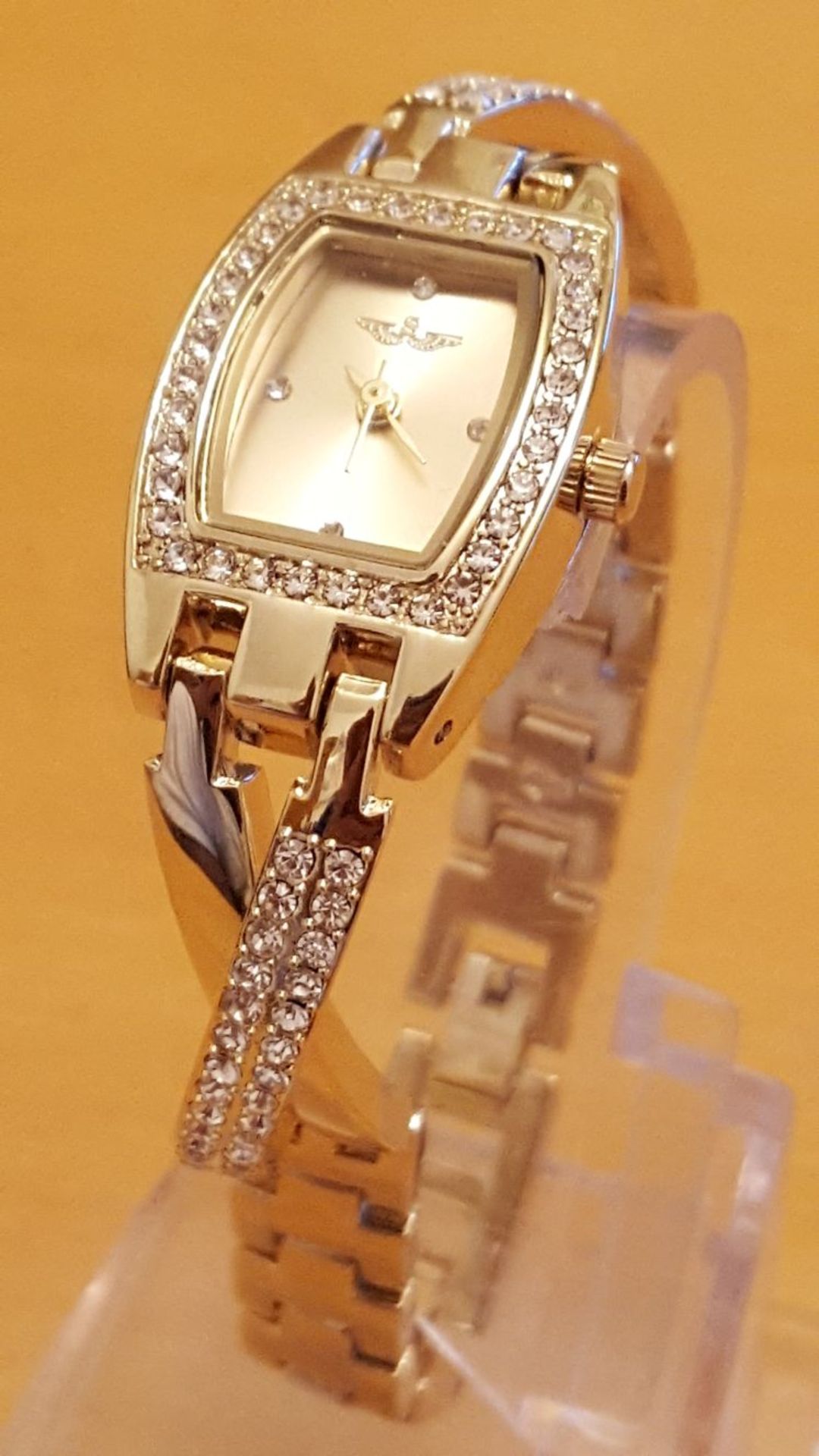 BRAND NEW LADIES GOLD DIAMENTE WATCH BY SOFTECH B296 - RRP £149