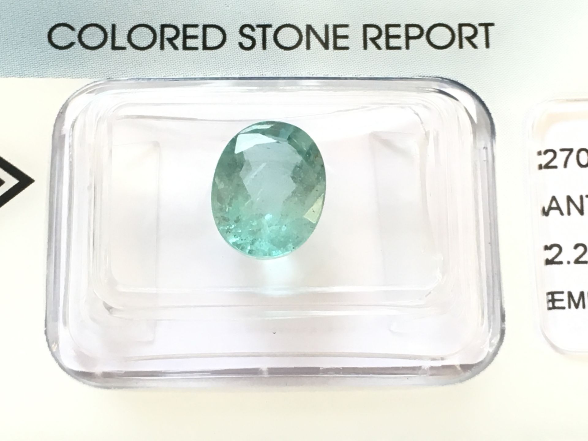 2.20ct Natural Emerald with IGI Certificate - Image 2 of 3