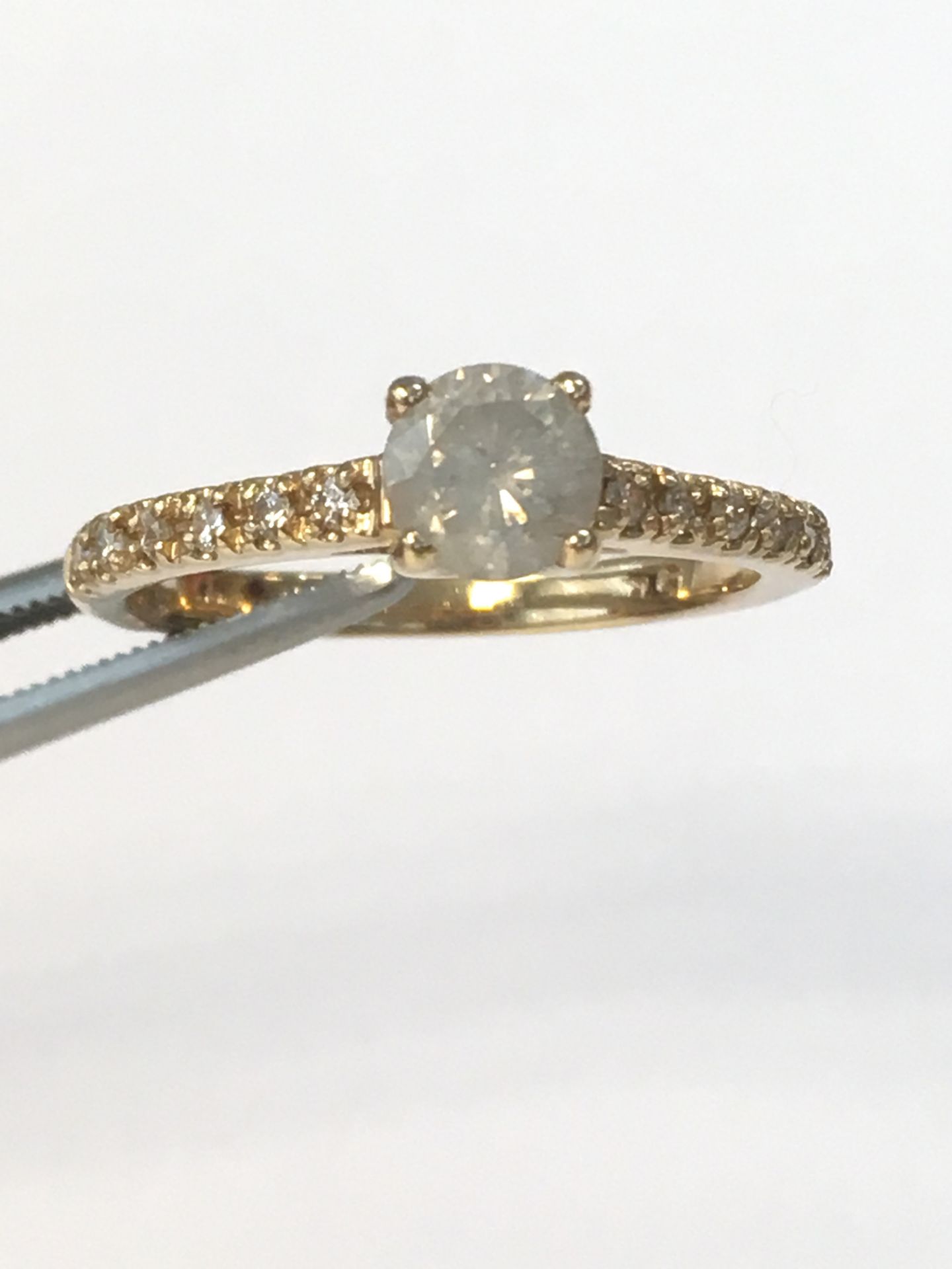 14K Yellow Gold Engagement Ring Hallmarked - Image 2 of 3