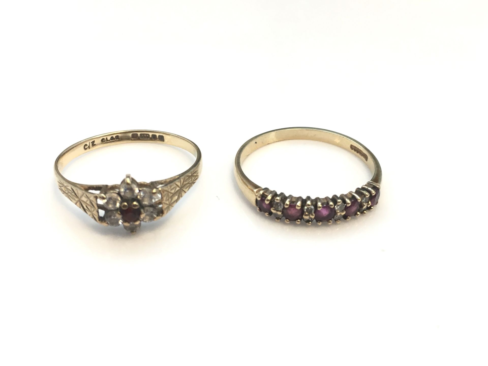 Two 9ct gold dress rings