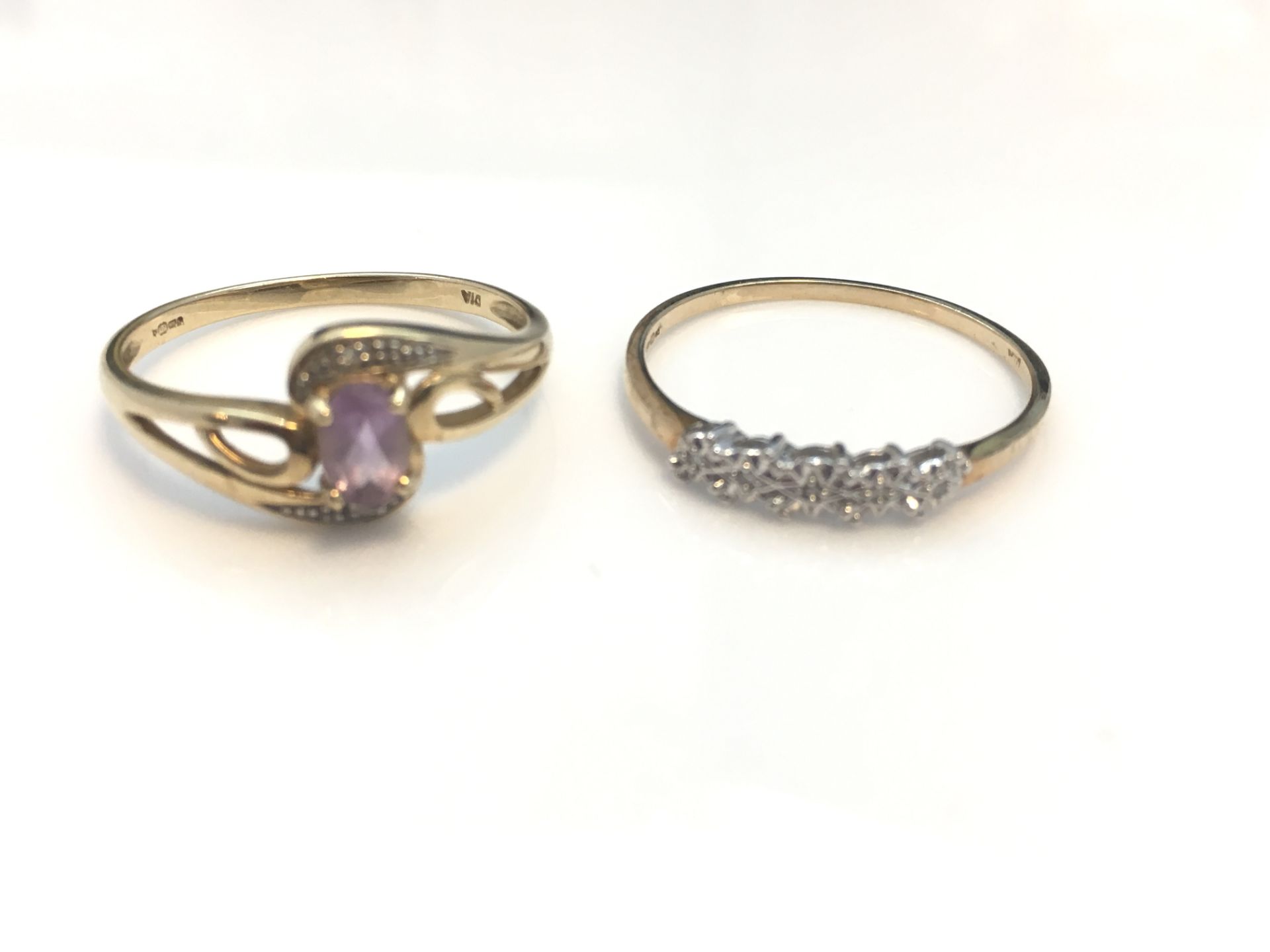 Two 9ct gold dress rings