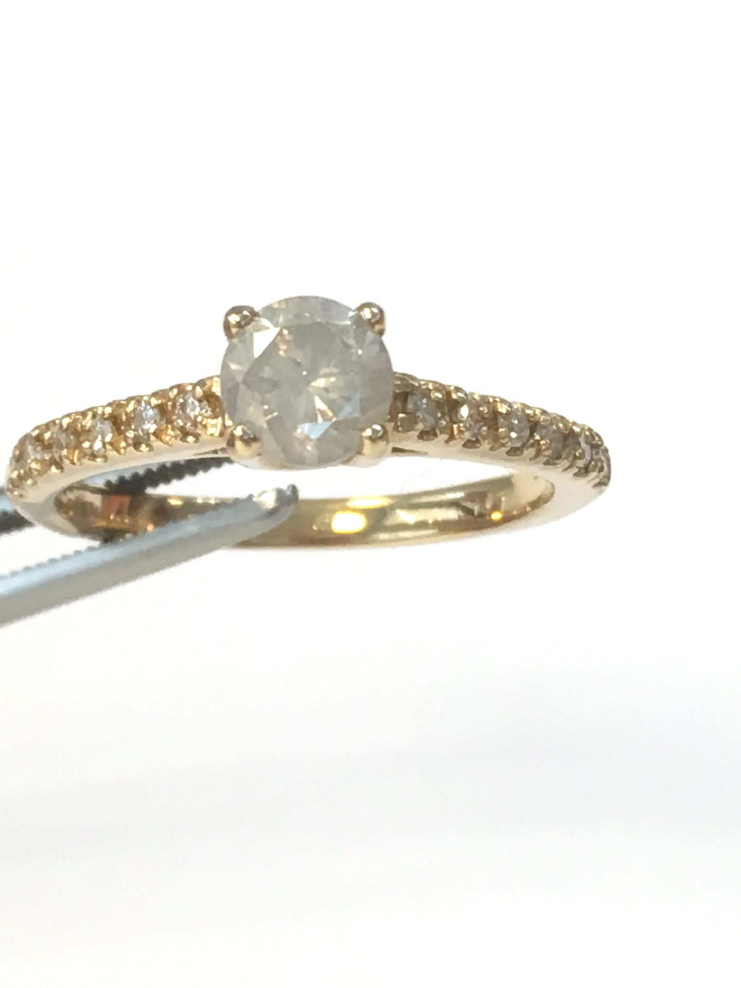 14K Yellow Gold Engagement Ring Hallmarked - Image 3 of 3