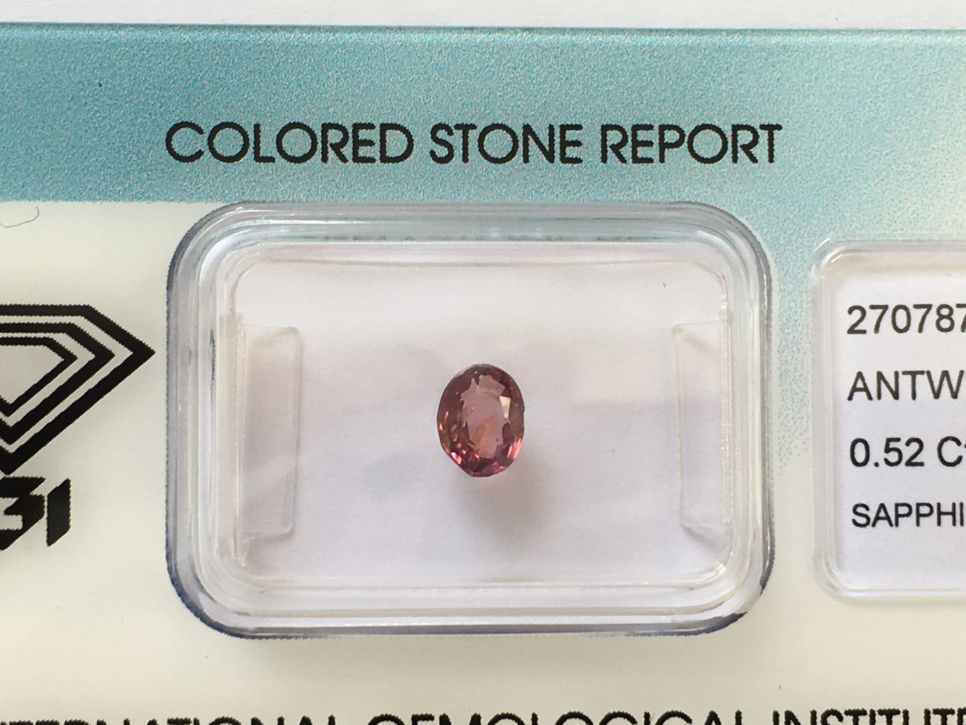 0.52ct Natural Sapphire with IGI Certificate - Image 2 of 3