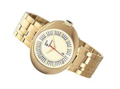Replay Gents Grey Dial Gold Plated Bracelet Watch