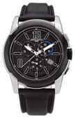 Jorg Gray Men's Quartz Analogue Watch JG9400-12 With Calf Leather Strap and Black Dial