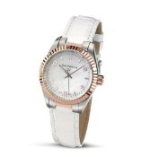 Philip Watch Caribbean White Dial and White Leather Strap