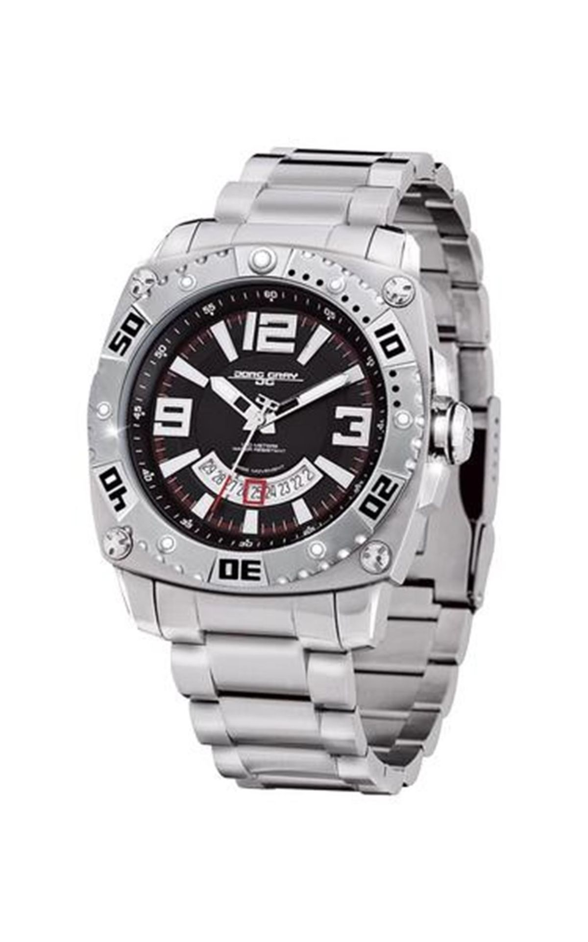 Jorg Gray Men's Analogue Watch JG9800-21 with Black Dial and Stainless Steel Bracelet - Bild 3 aus 3