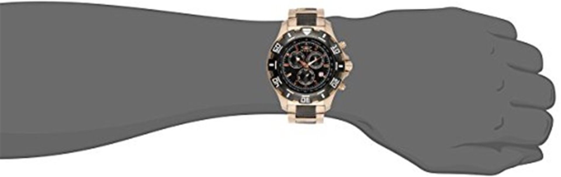 Invicta Specialty Men's Quartz Watch with Black Dial Chronograph Display and Stainless Steel Rose Go - Image 4 of 6