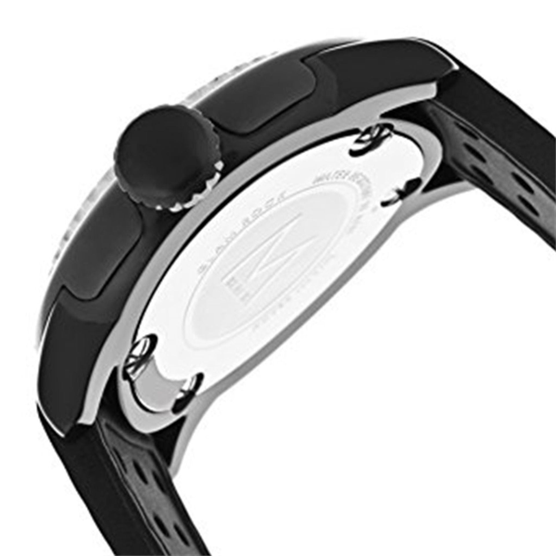 Glam Rock 0.96.2779 Unisex Quartz Watch with Black Dial Analogue Display and Black Silicone Strap MB - Image 2 of 7