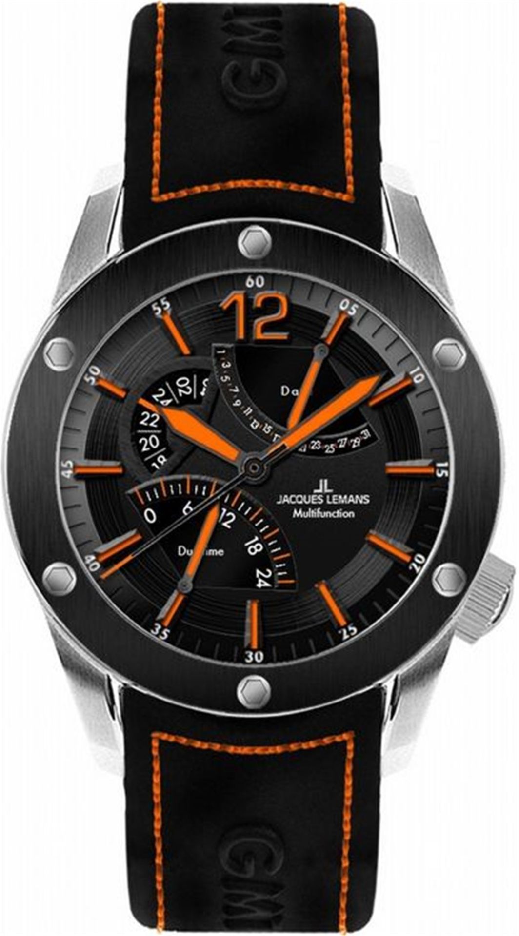 Jacques Lemans Men's Quartz Watch 1-1739D 1-1739D with Leather Strap - Image 2 of 3