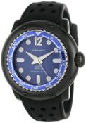 Glam Rock 0.96.2779 Unisex Quartz Watch with Black Dial Analogue Display and Black Silicone Strap MB