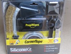 8 x Corner Tape, Silicone removal Kits. Shipping available, no vat on hammer.