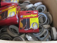 Large quantity of Rolls of Corner Tape Twin Masking Tape. Shipping available, no vat on hammer.